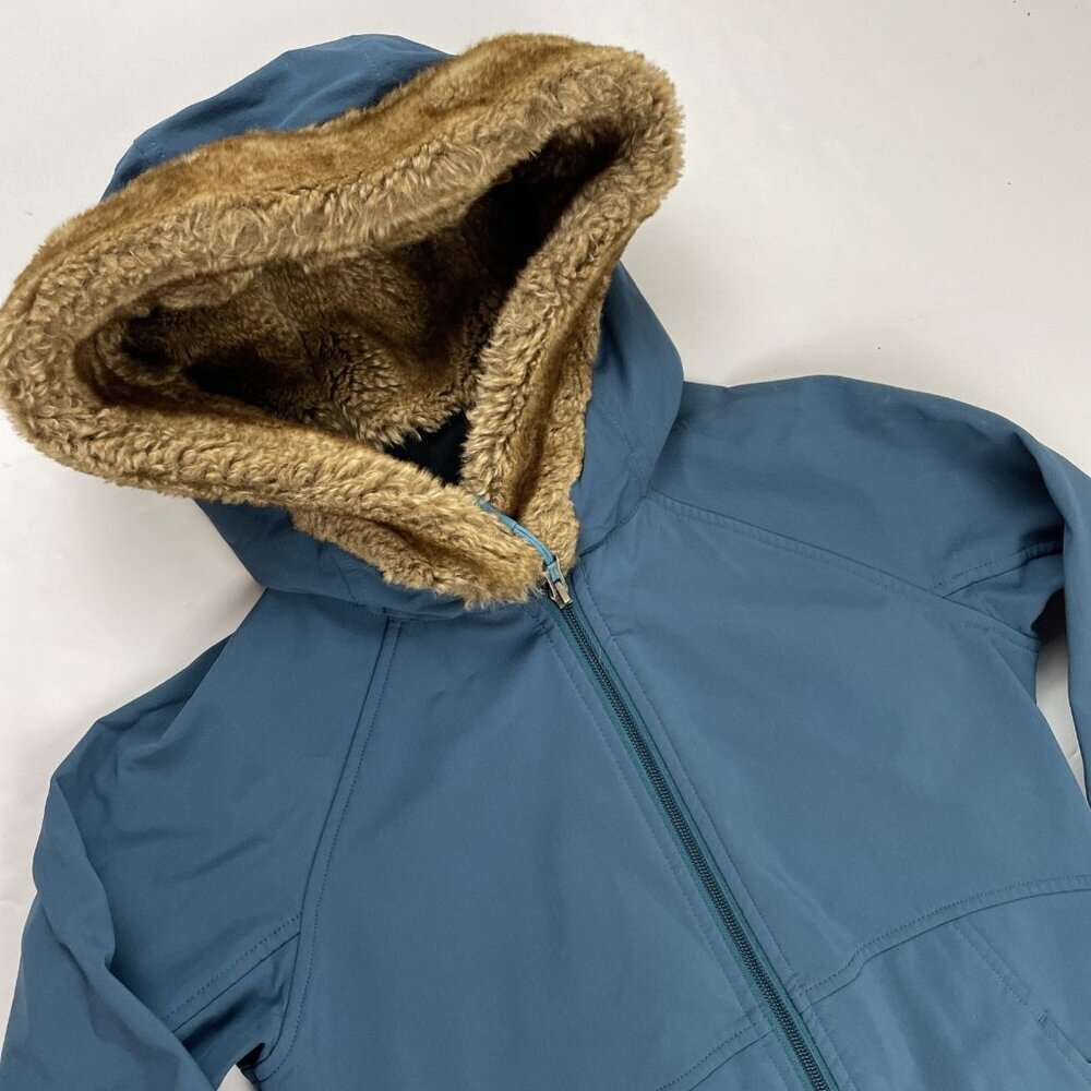 Marmot Jacket Women’s XS Green Soft Shell Faux Fur Lined Hood Winter Coat
